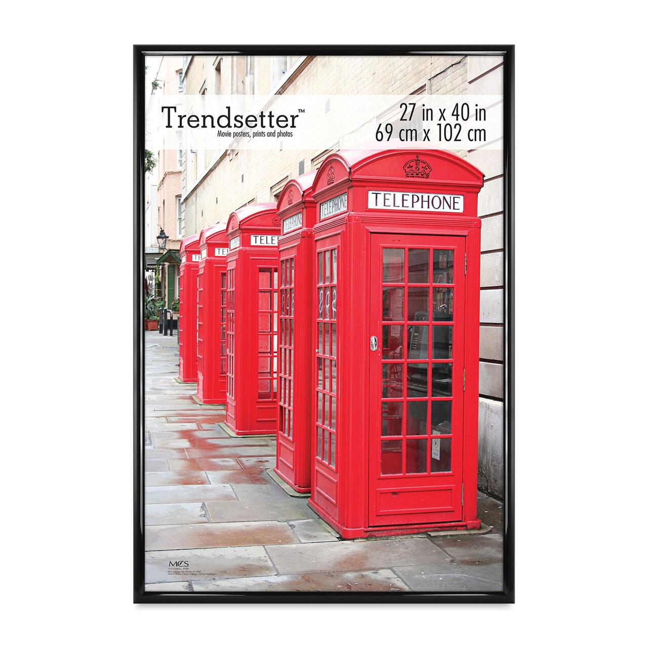 MCS Trendsetter Acrylic Poster Frame - 27" x 40" x 1/4", Black